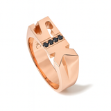 Initial Ring (Black Diamond)