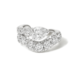Wavy Earcuff with Diamond Pear