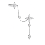 Petal Diamond Drop Ear Cuff and Chain