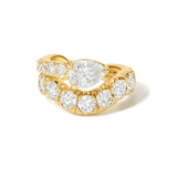 Wavy Earcuff with Diamond Pear