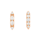 Double Diamond Reversible Hoops, Pear & Rounds
