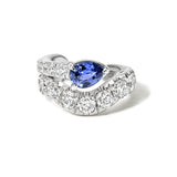 Wavy Earcuff with Blue Sapphire