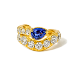Wavy Earcuff with Blue Sapphire