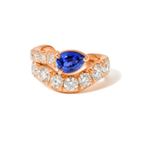 Wavy Earcuff with Blue Sapphire