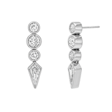 Step Cut Kite Bezel Earrings