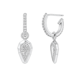 Step-Cut Pear Diamond Drop Hoops