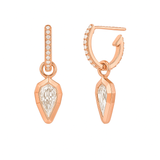 Step-Cut Pear Diamond Drop Hoops