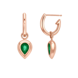 Emerald Drop Hoops