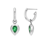Emerald Drop Hoops