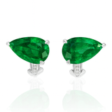 Georgina Pear Cut Emerald Earrings