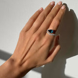 Blue Topaz Wavy Ring