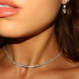Floating Step Cut Pear Diamond Earrings