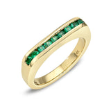 Thin Emerald Stacking Ring
