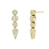 Step Cut Kite Bezel Earrings