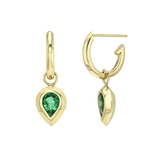 Emerald Drop Hoops