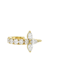 Petal Diamond Drop Ear Cuff and Chain