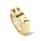 Initial Ring (Black Diamond)