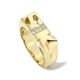 Initial Ring, White Diamond