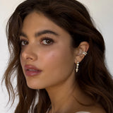 Step Cut Kite Bezel Earrings