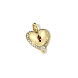 Puffed Heart Pendant on Chain