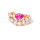 Wavy Earcuff, Pink Sapphire