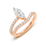 Wavy Marquise Ring in Diamond
