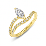 Wavy Marquise Ring in Diamond