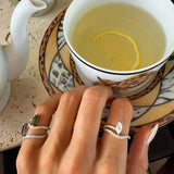 Wavy Marquise Ring in Diamond