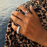 Wavy Marquise Ring in Diamond