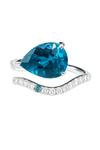 Blue Topaz Wavy Ring