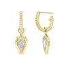 Step-Cut Pear Diamond Drop Hoops