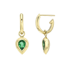 Emerald Drop Hoops