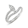 Wavy Marquise Pinky Ring, Diamond