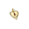 Puffed Heart Pendant on Chain